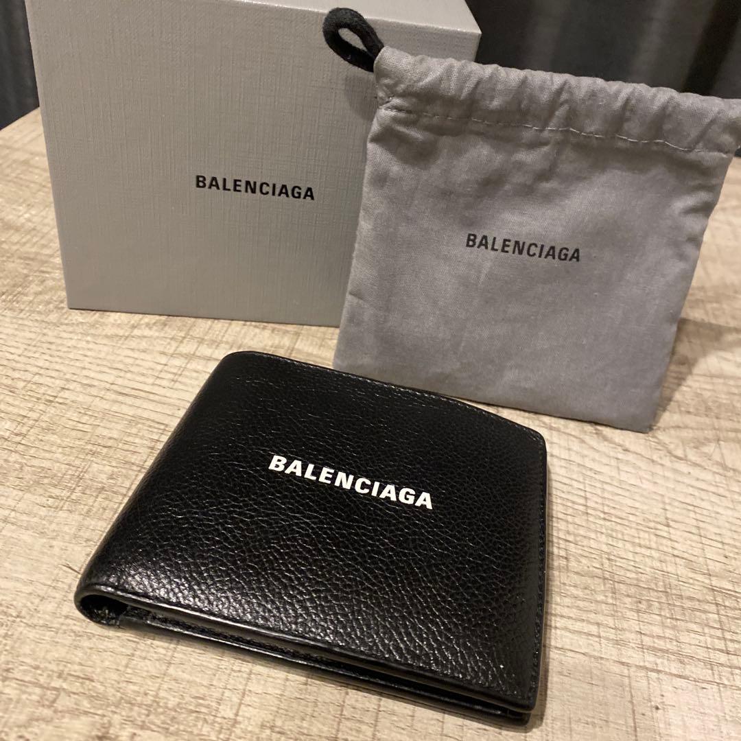 か*ん様 BALENCIAGA ブラック 二つ折り財布