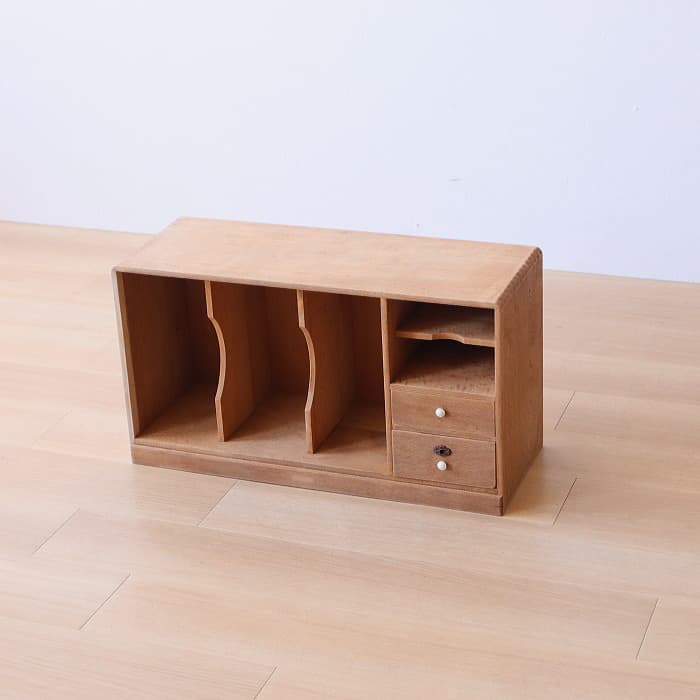 アンティーク 本棚 書棚 無塗装 ナラ材 古家具 昭和レトロ