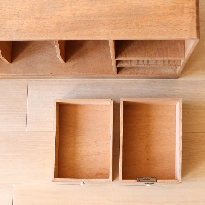 アンティーク 本棚 書棚 無塗装 ナラ材 古家具 昭和レトロ