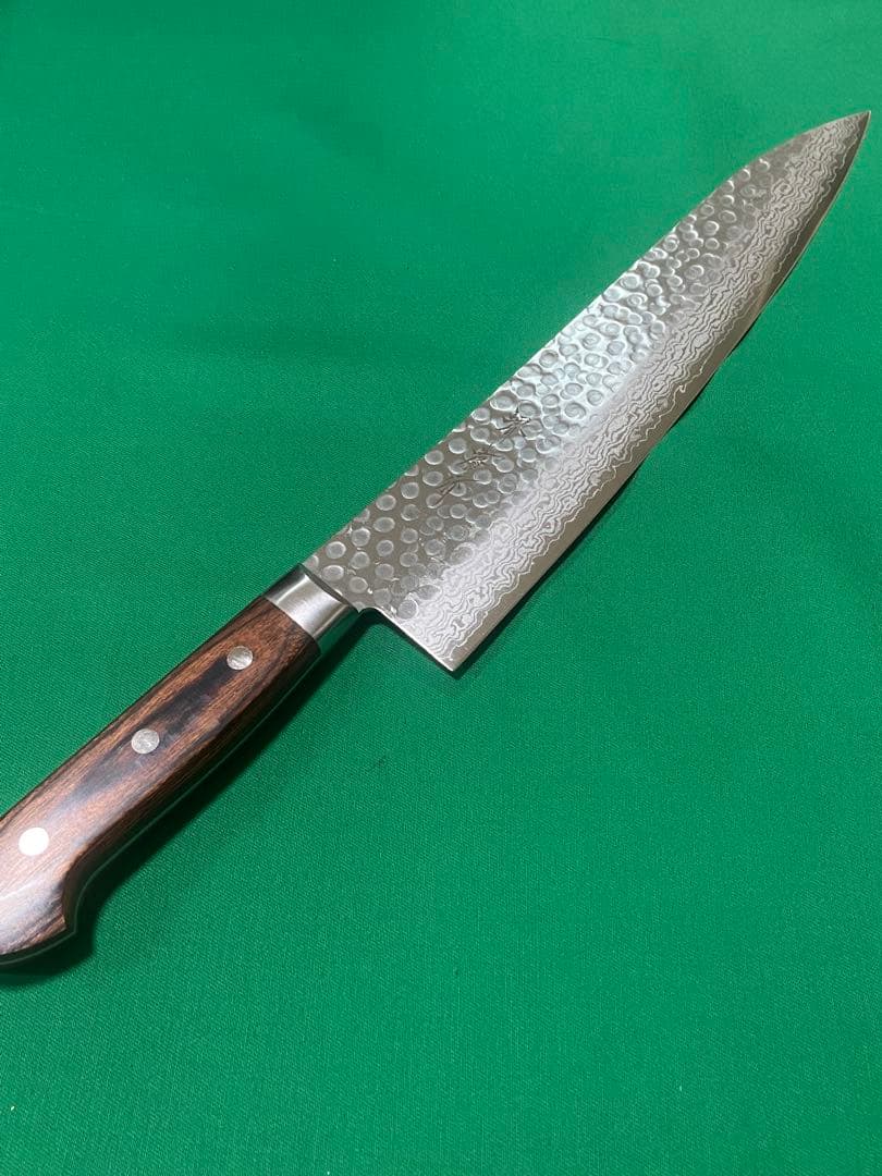 堺孝行　33層槌目ダマスカス　牛刀9寸(27センチ)