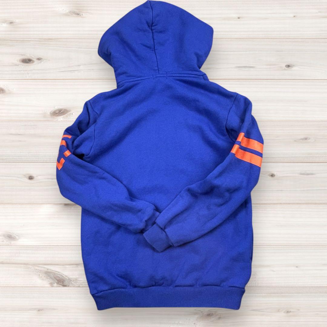 【人気】パーリーゲイツ ビッグロゴ スウェット パーカー ブルー メンズ4(M)