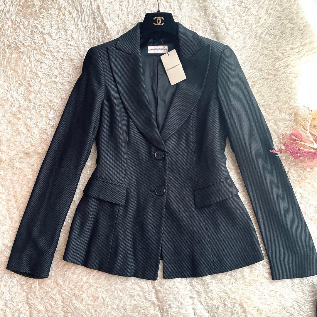 未使用・タグ付⭐︎EMPORIO ARMANI イタリア製 ストライプパンツスーツ