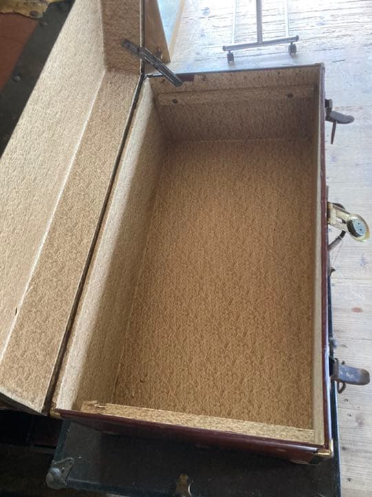 アンティーク 鍵付きトランク／ボックス 収納 衣装ケース