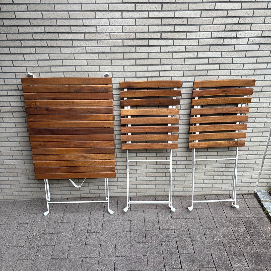 ACTUS アクタス ガーデンテーブル&チェア×2脚セット