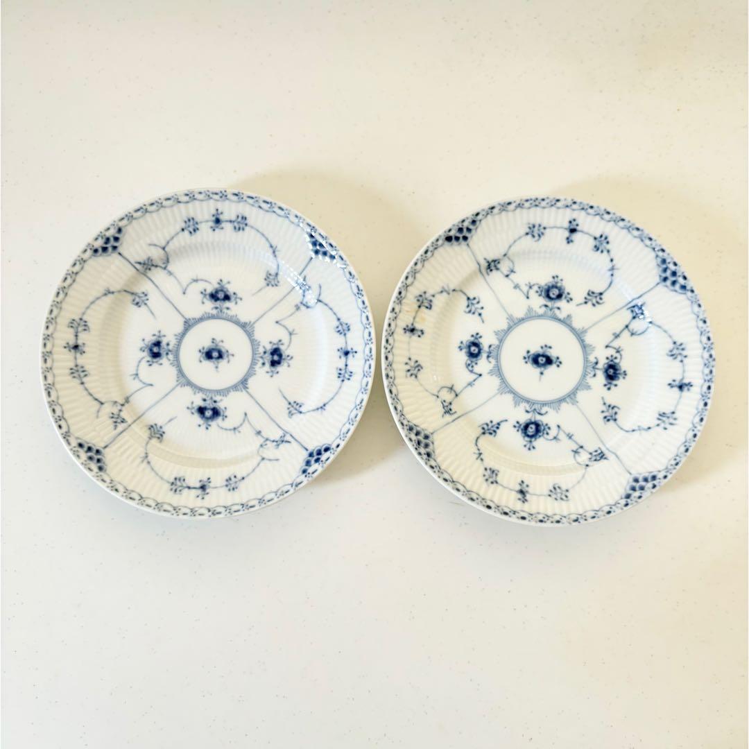 新品未使用　ロイヤルコペンハーゲン　ハーフレース　プレート 2枚　デンマーク