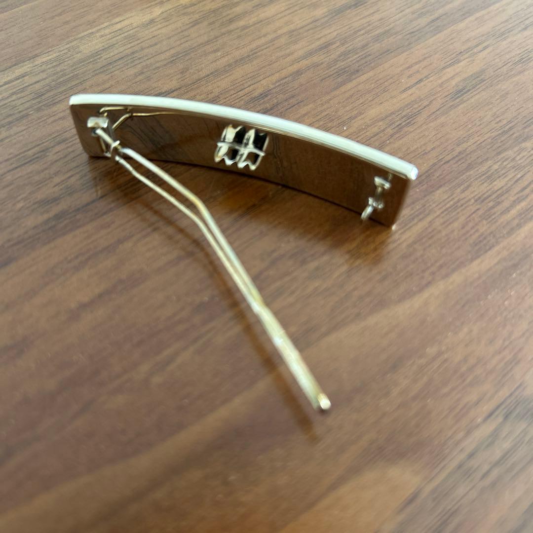 CHANEL クリスタル装飾 バーヘアピン