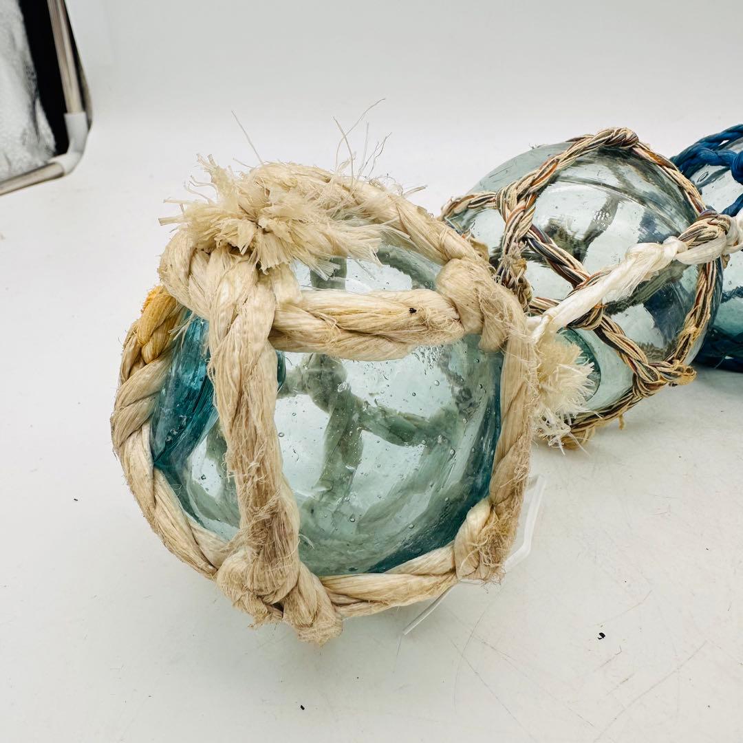 T昭和レトロ アンティーク ガラスの浮き玉 約12.5cm レアガラス 気泡硝子