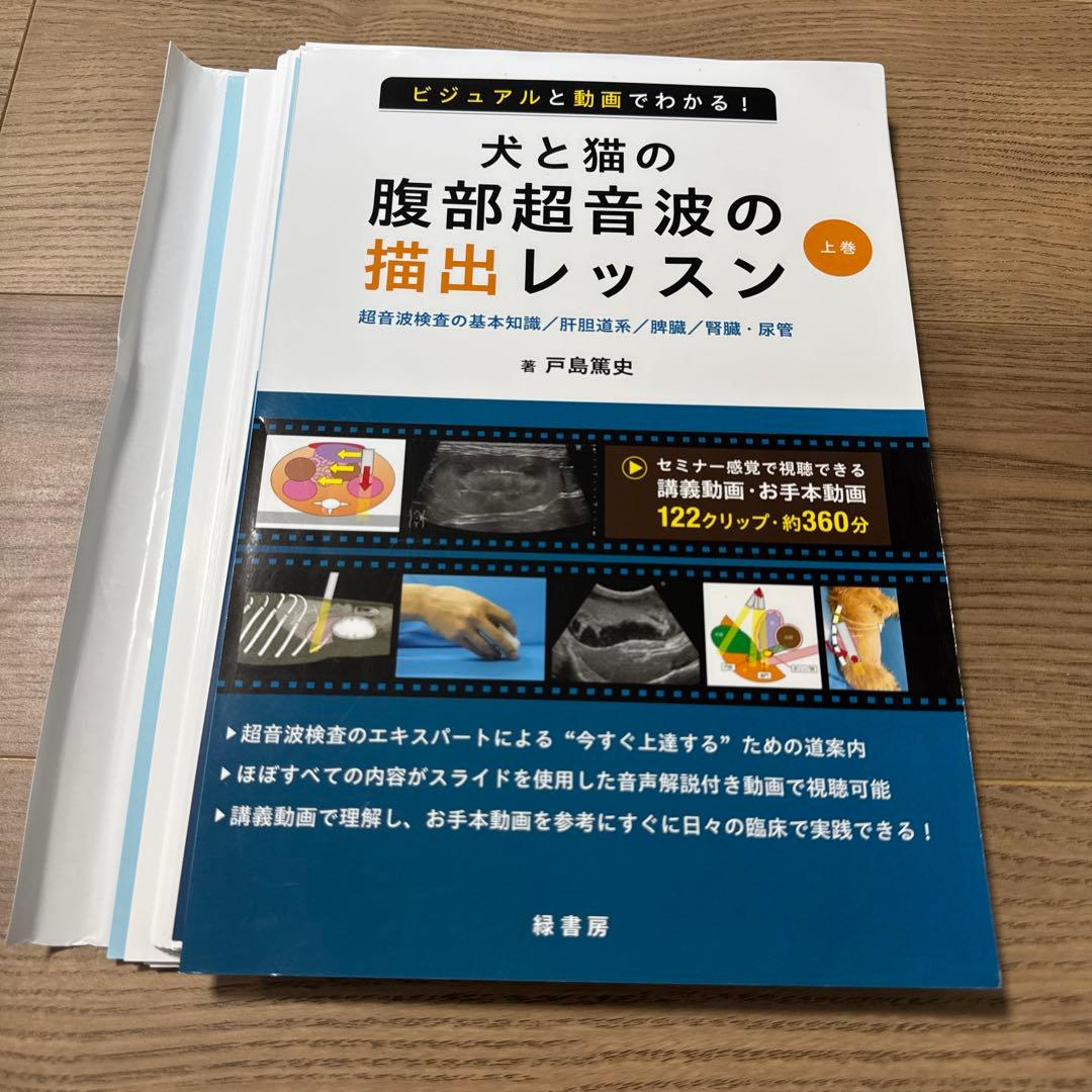 【裁断済み】ビジュアルと動画でわかる!犬と猫の腹部超音波の描出レッスン 上巻