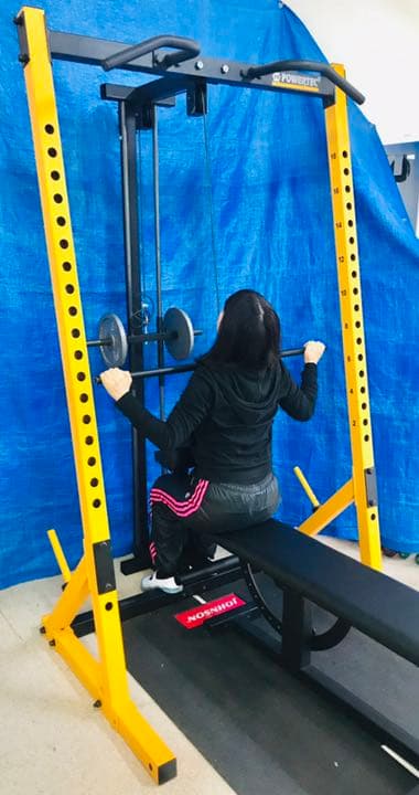 パワーテック社ハーフラック(WB-HR16)専用　ラットロー 奥柱・スタック式