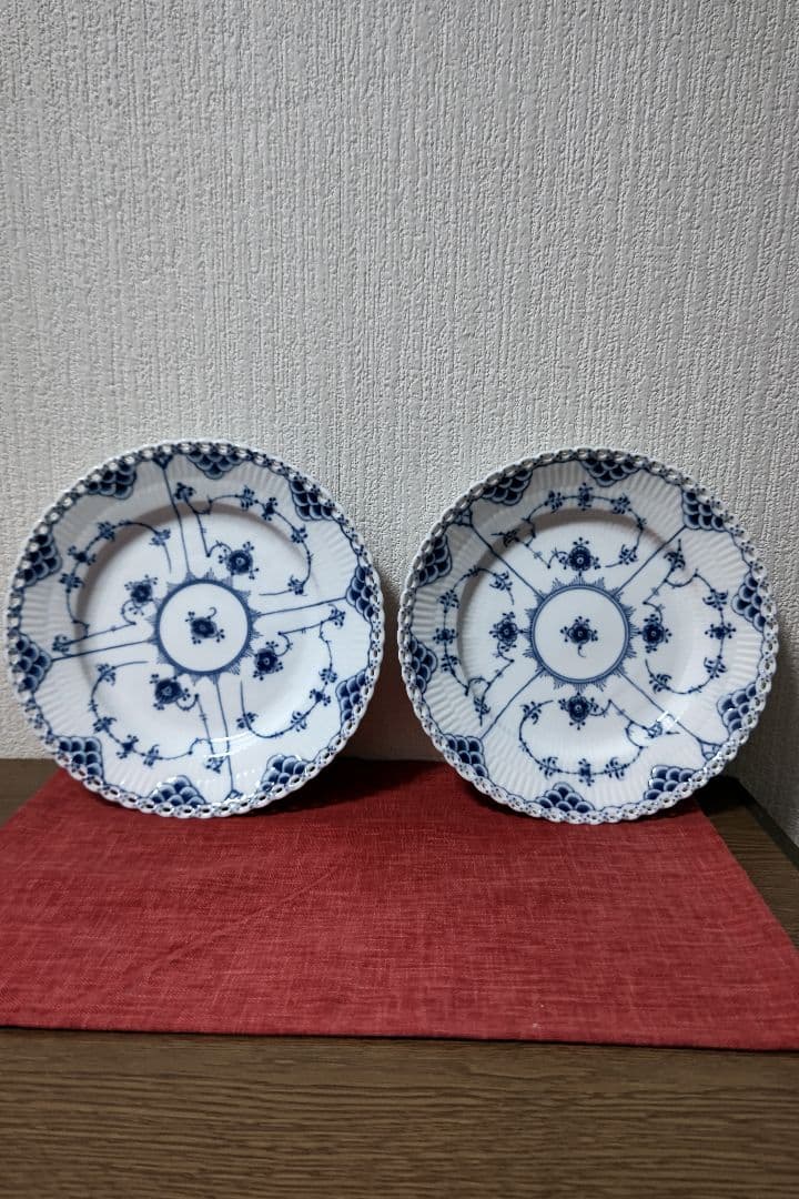 ロイヤルコペンハーゲン　 ブルーフルーテッド 　フルレース　 2枚　お値下げ可