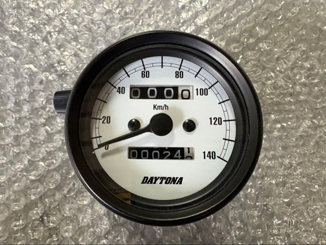 DAYTONA デイトナ 機械式スピードメーター Φ60 ホワイトLED照明
