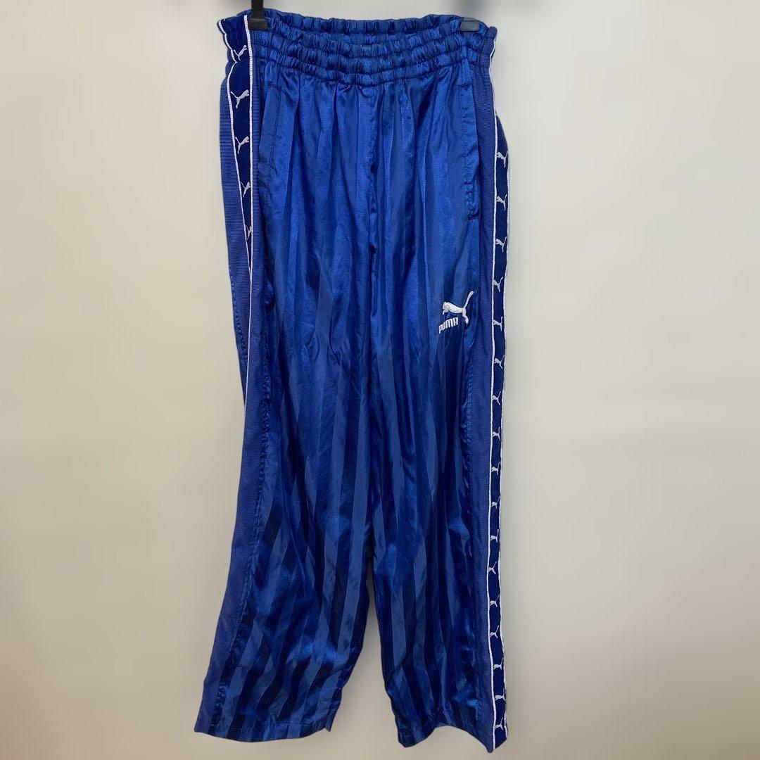 PUMA ナイロン　ジャージ　セットアップ　XL 青