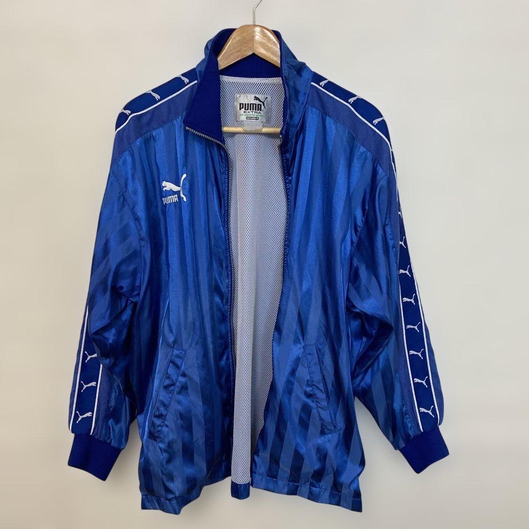 PUMA ナイロン　ジャージ　セットアップ　XL 青