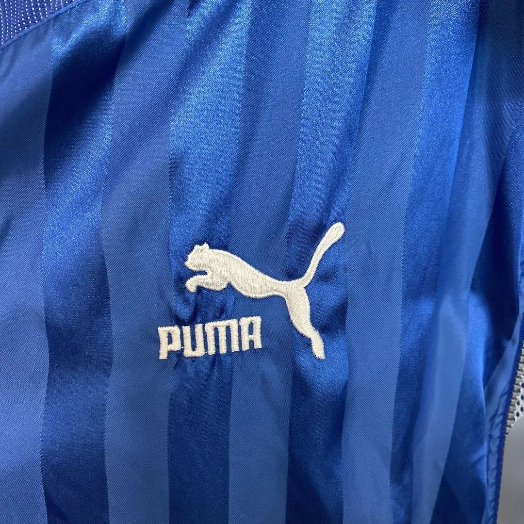 PUMA ナイロン　ジャージ　セットアップ　XL 青