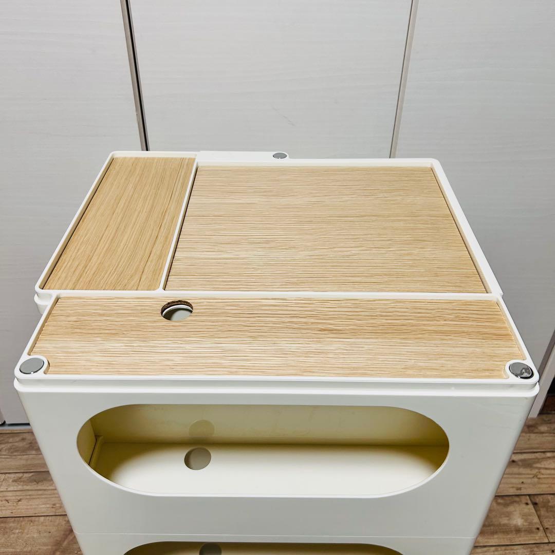 【ウッドトレイ付 美品】ボビーワゴン リプロダクト品