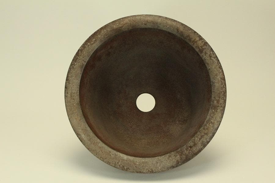 中国美術 朱泥 植木鉢 蘭鉢 園芸(BB451)