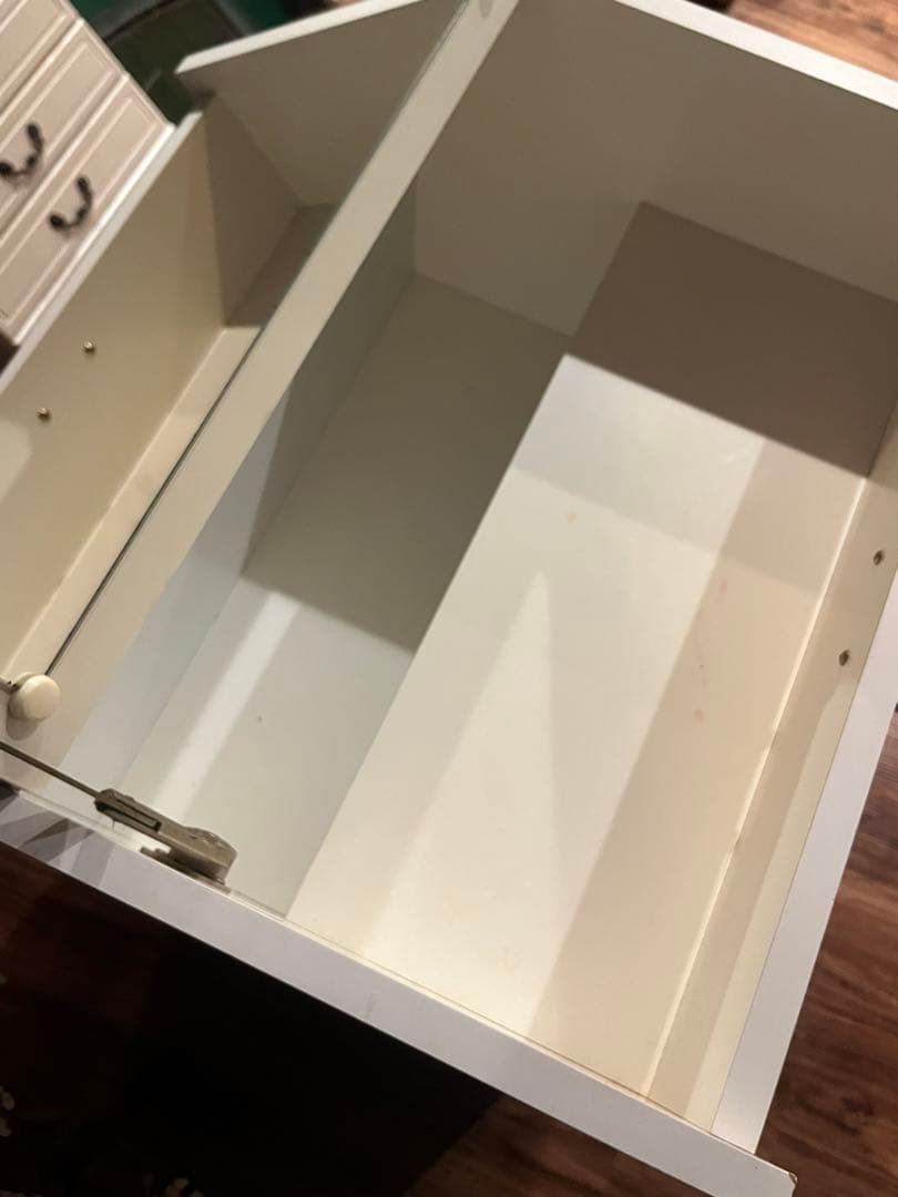 ドレッサー 鏡台 机 テーブル ホワイト 姫系 白 ロココ調 インテリア 収納式