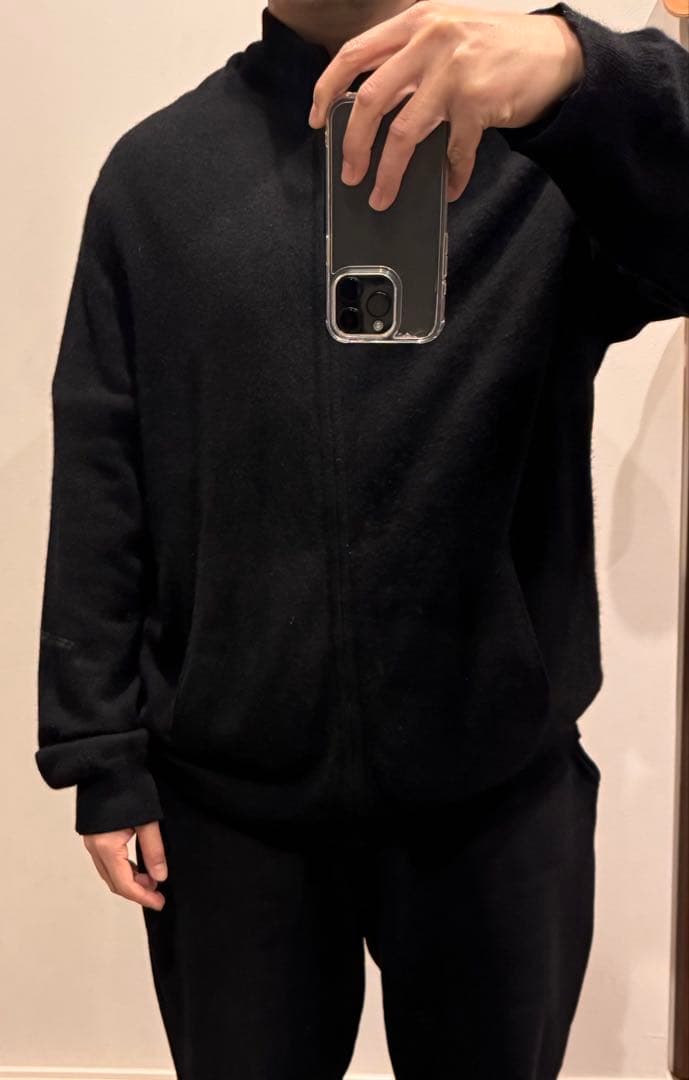 カシミヤ フルジップカーディガン