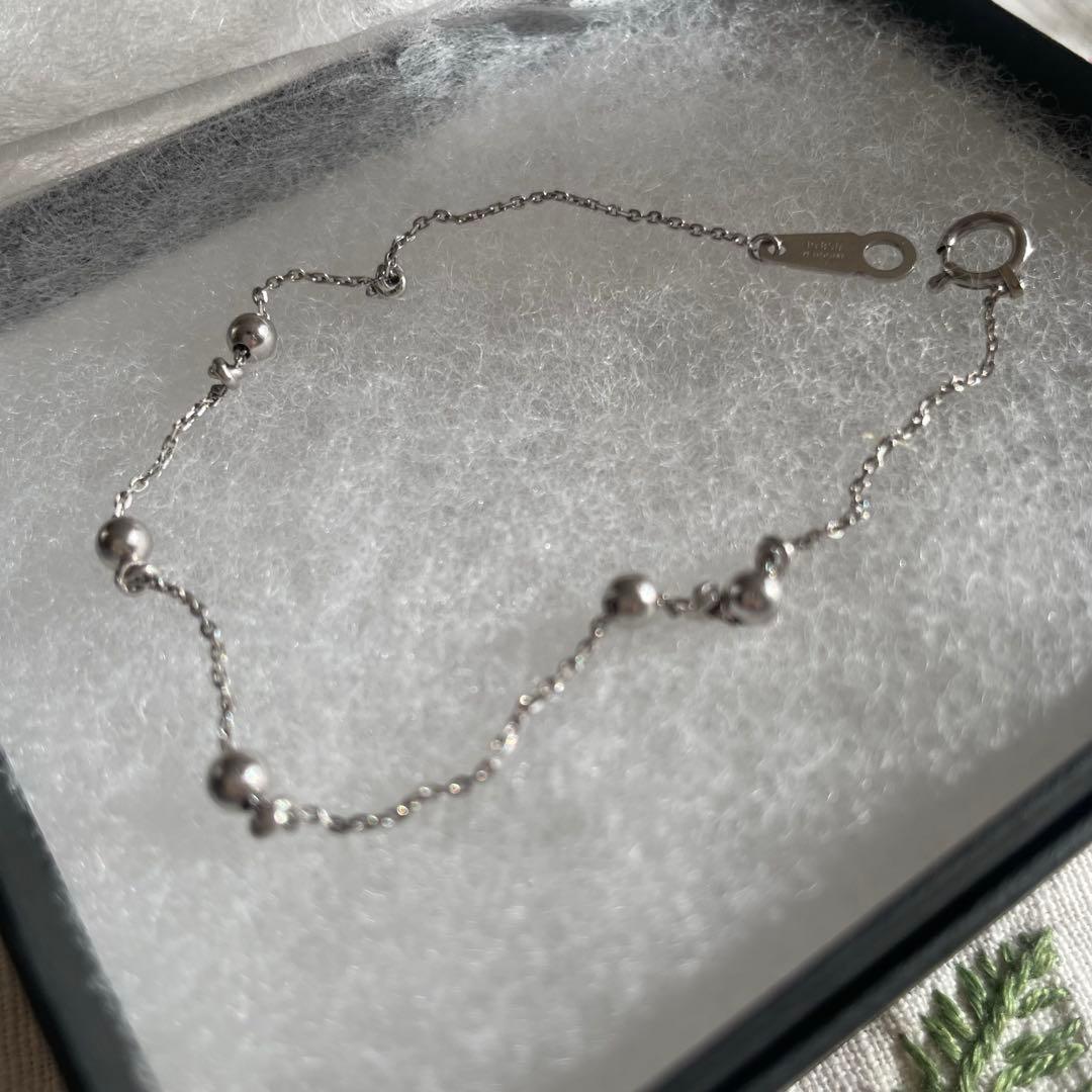 シルバー ボールチェーンブレスレット