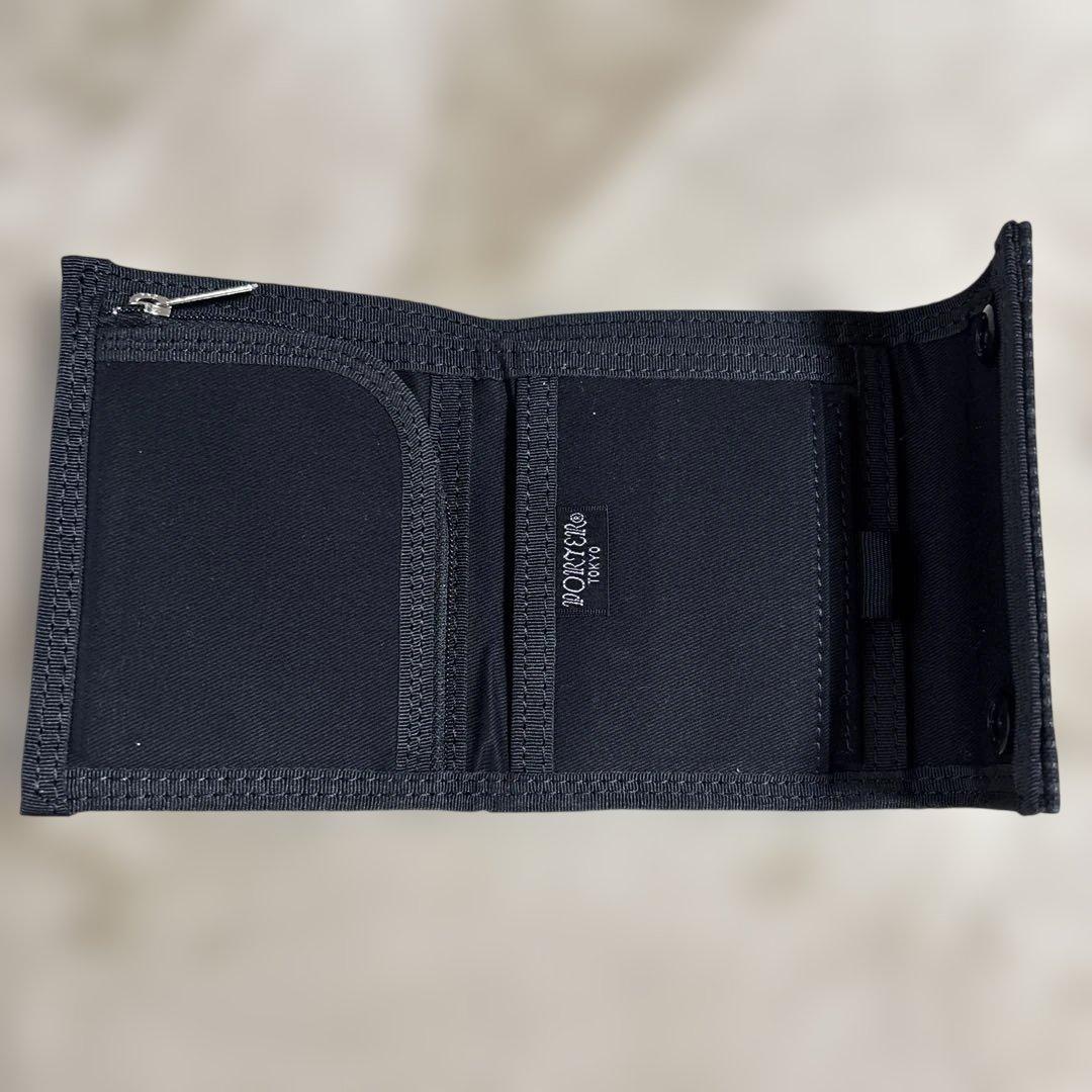 未使用新品PORTER ブラック 三つ折り財布