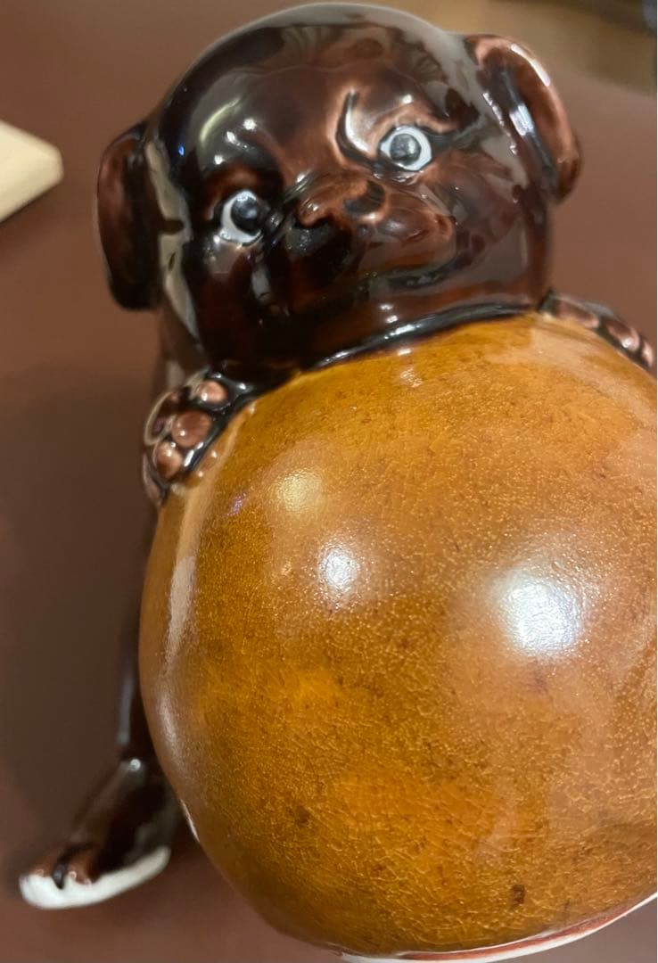 九谷焼　浅蔵五十吉　人間国宝　干支　戌　いぬ　置物