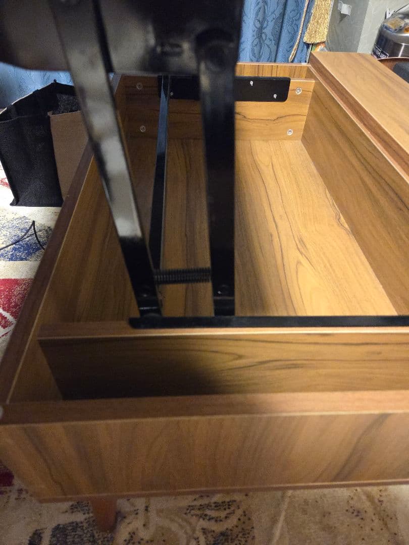 リフトアップテーブル　グラード　ブラウン