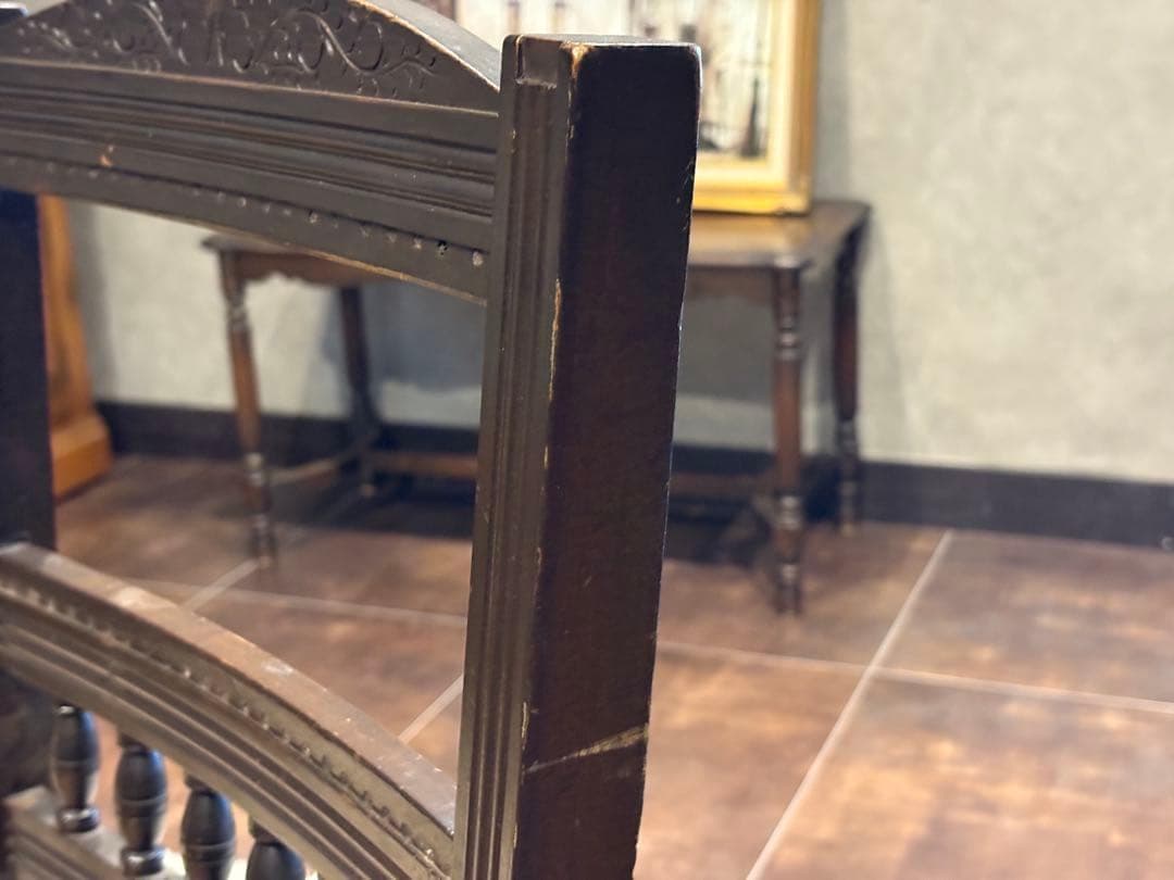 希少　フレンチクラシック　アンティークチェア　ヴィンテージ　無垢材　ラタン　IH