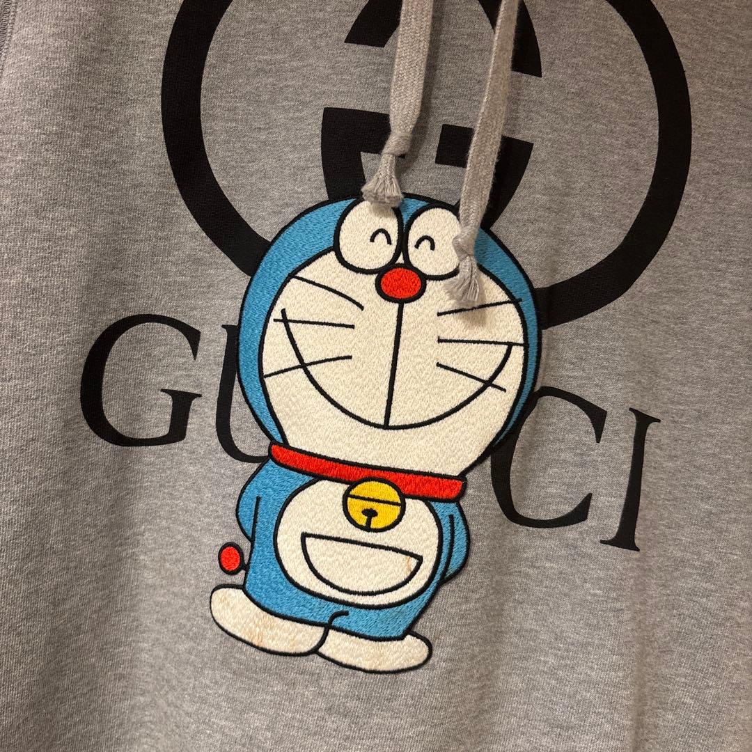 GUCCI ドラえもん フード付きノースリーブパーカー グレー