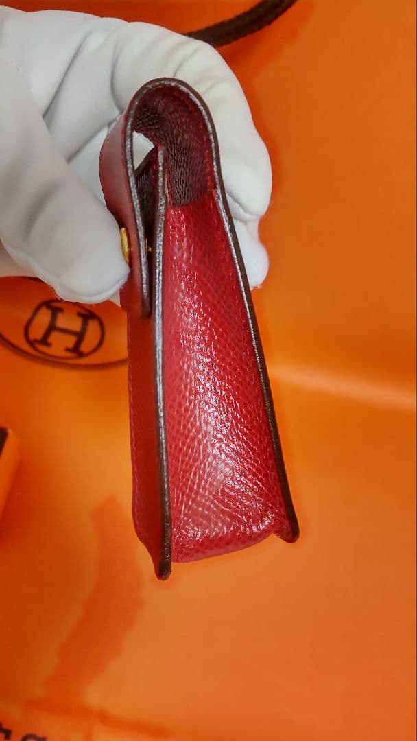【極美品】エルメス 印鑑ケース 赤 レッド