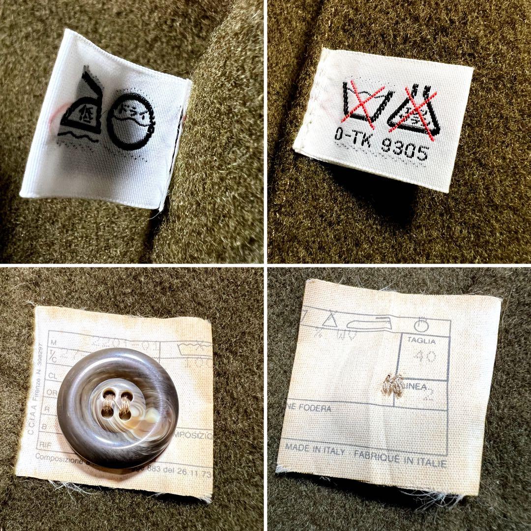 バーニーズニューヨーク イタリア製 ベルテッドコート ウール XL相当 美品