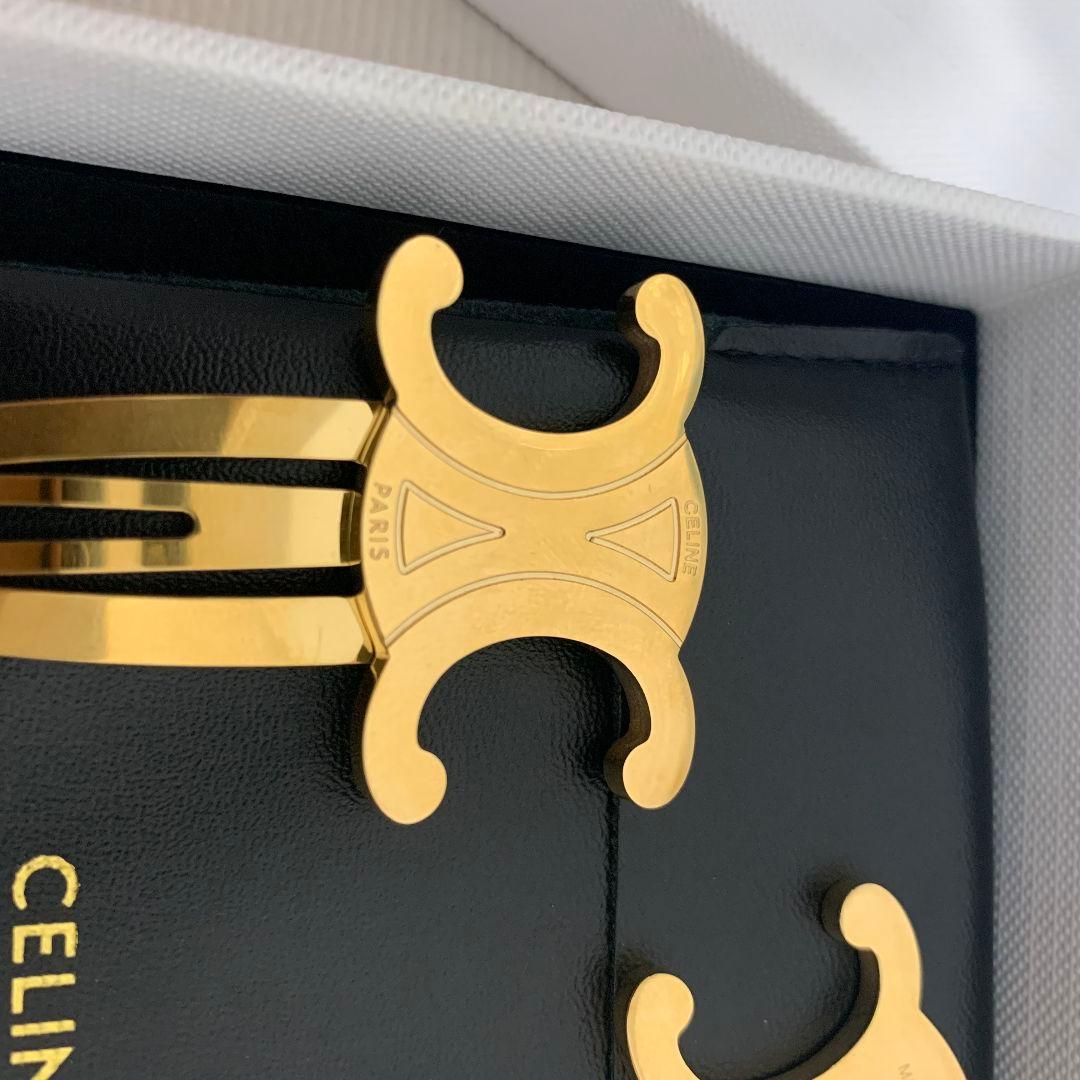 CELINE セリーヌ トリオンフ スナップヘアクリップ