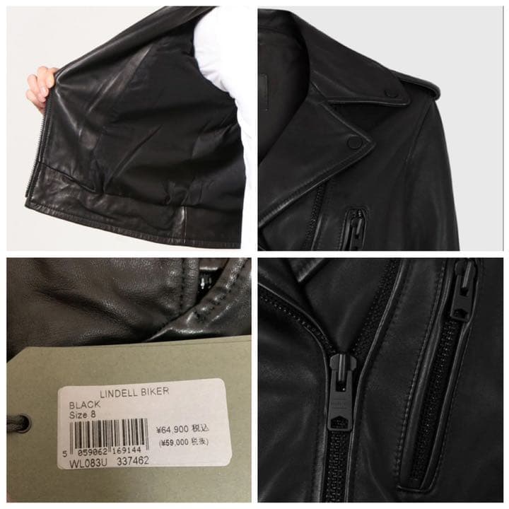 定価64900円　タグ付き　ALLSAINTS レザー バイカー ジャケット