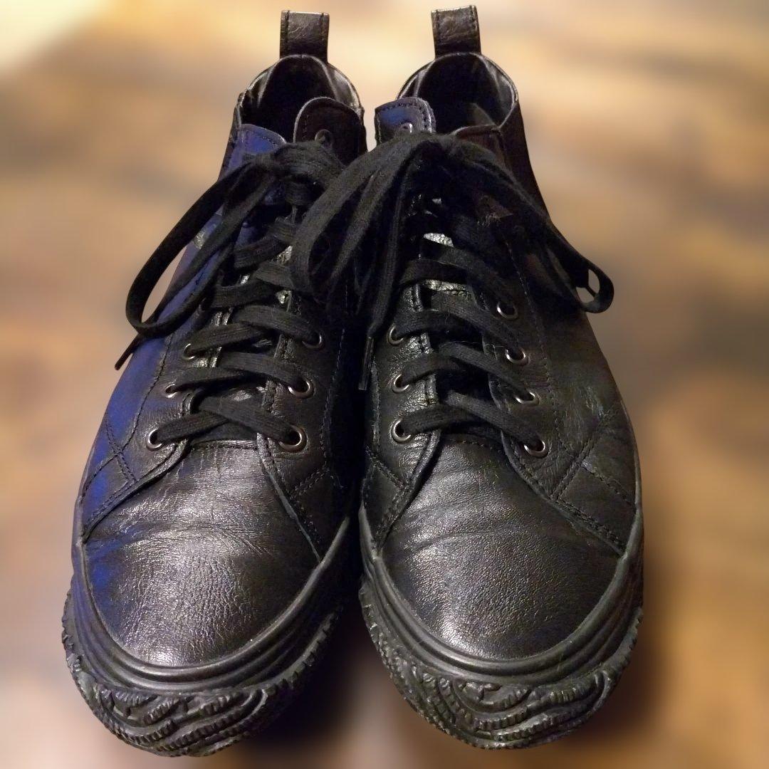 スピングル サイドゴアモデル スニーカー　SP-442 Black/Black