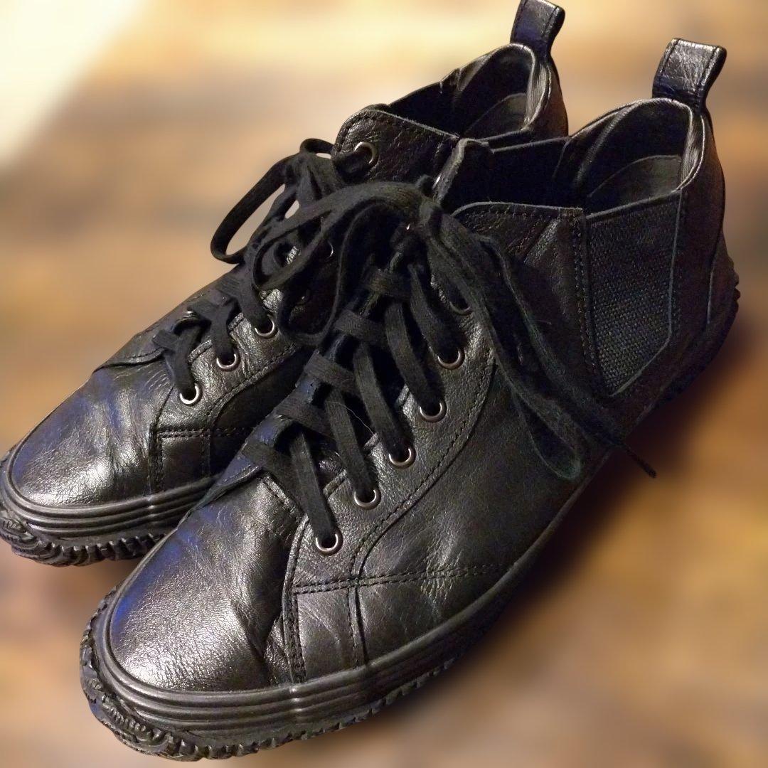 スピングル サイドゴアモデル スニーカー　SP-442 Black/Black