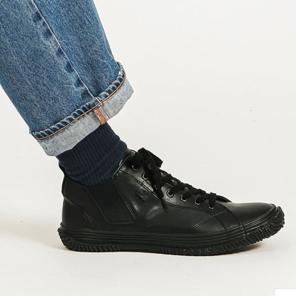 スピングル サイドゴアモデル スニーカー　SP-442 Black/Black