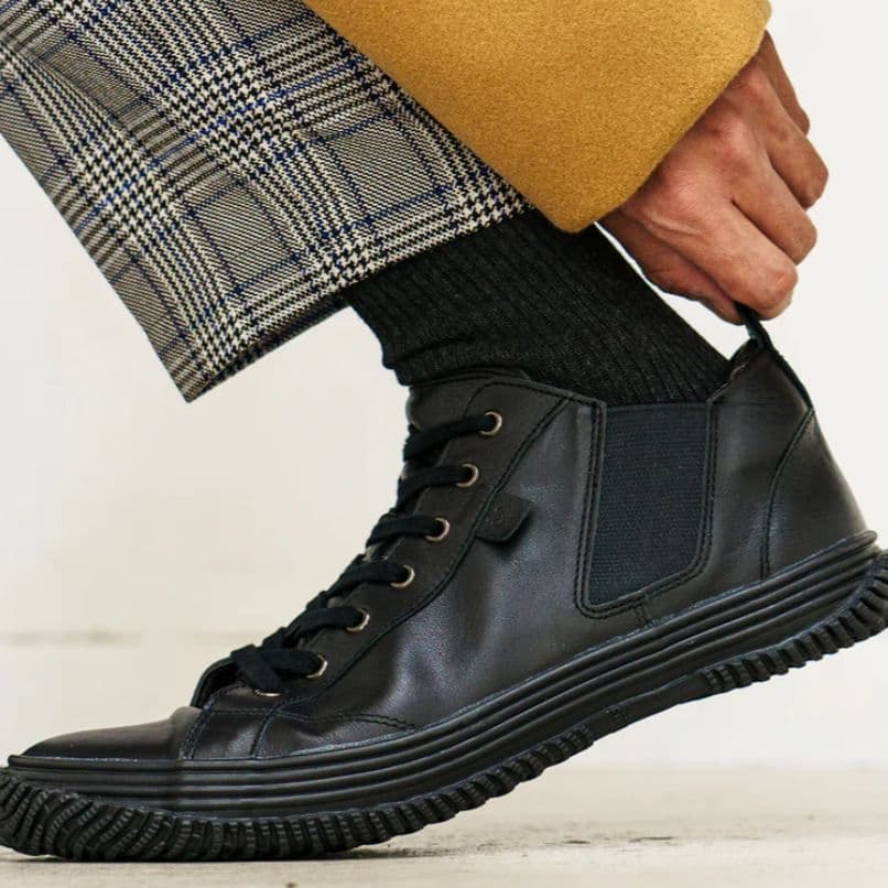 スピングル サイドゴアモデル スニーカー　SP-442 Black/Black