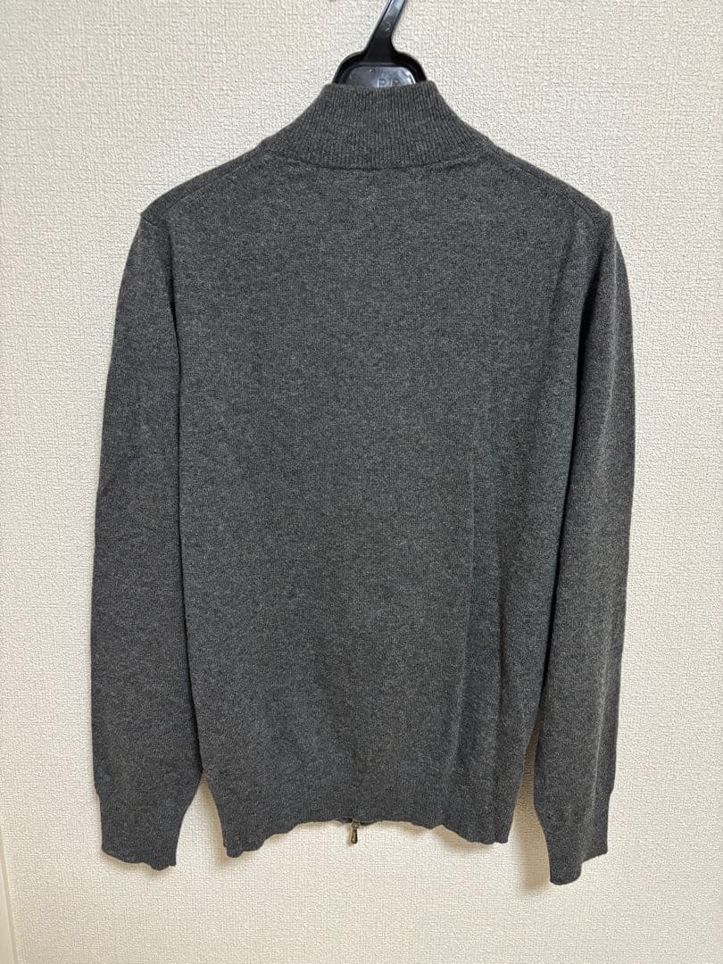 ドルモア カシミヤ カーディガン 40グレー Drumohr フルジップ ニット