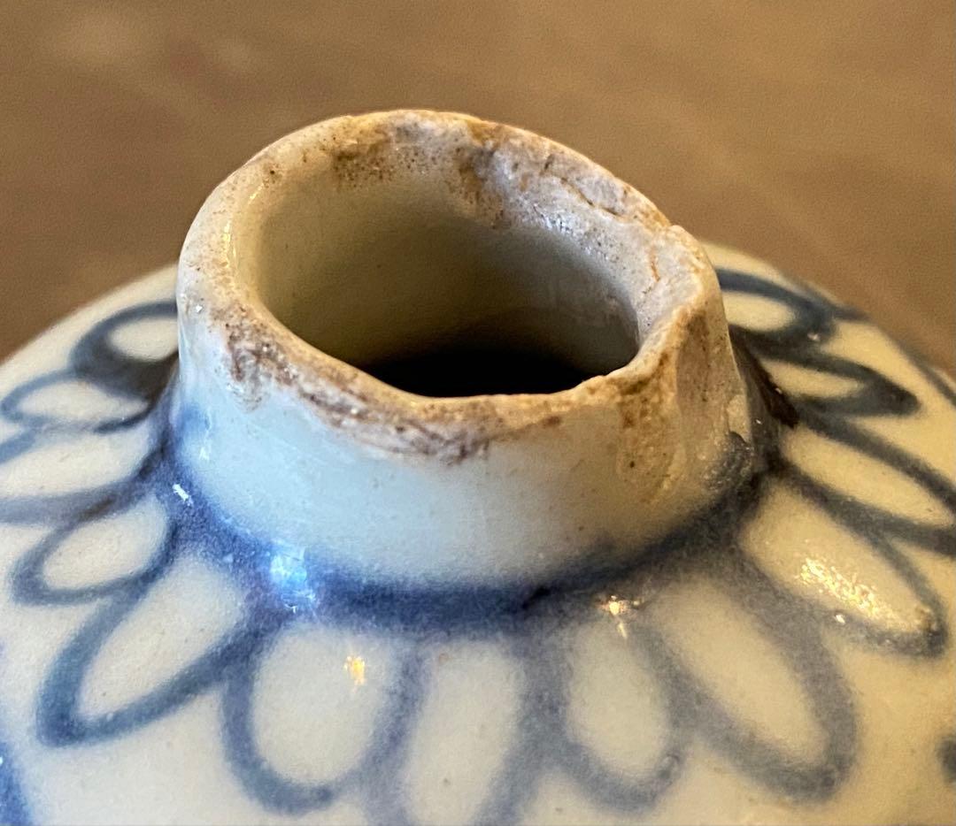 スワトウ陶磁器　ミニ花器　鑑賞台付　　　 一輪挿し　ヴィンテージ　レア