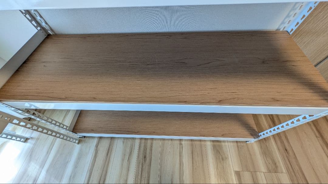 【引越し！急募！】スチールラック 5段 ホワイト/ブラウン