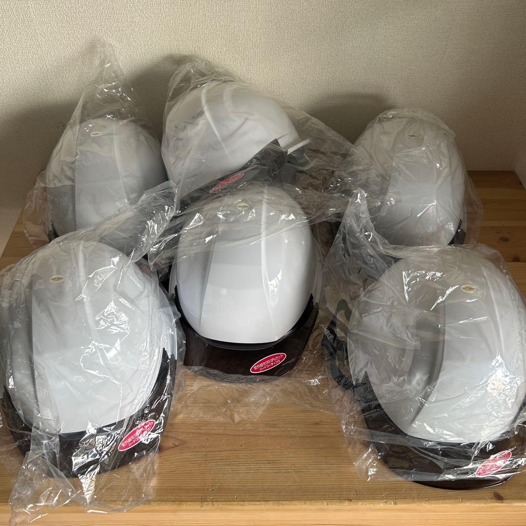 未使用品 TOYO ひさし透明ヘルメット 白 6点 まとめ売り