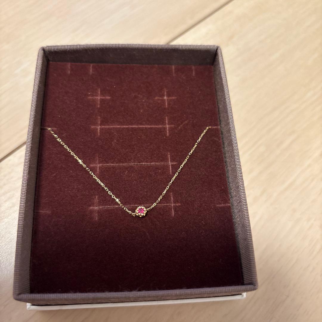 ete K18YG フルール ブレスレット　ルビー