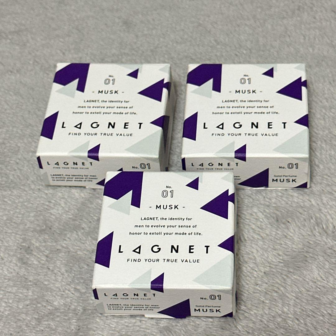 ラグネット LAGNETソリッドパフューム ムスク 10g 練り香水 3個セット