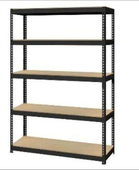 スチールラック 5段 ブラック・ブラウン