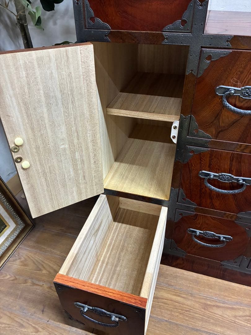 管462☆民芸家具☆時代箪笥☆階段箪笥