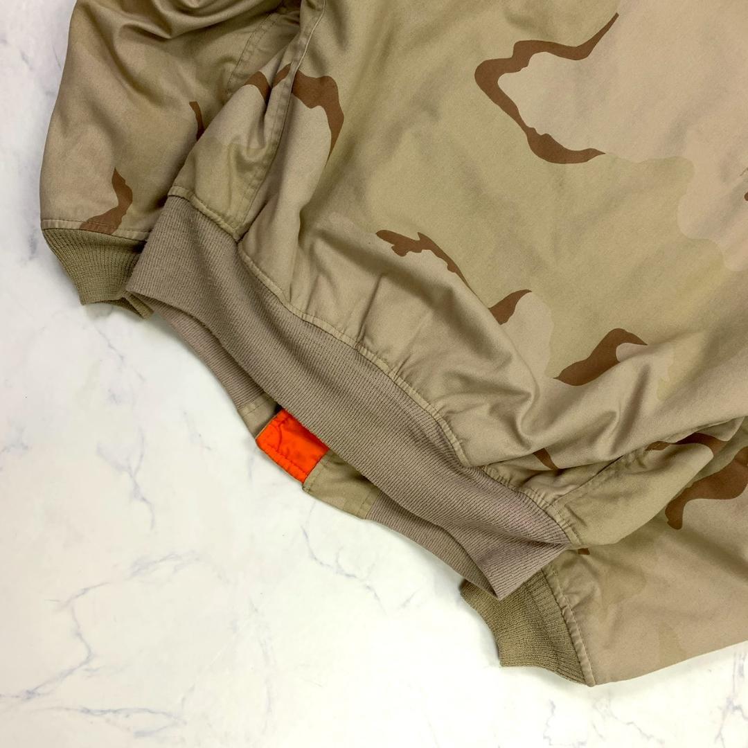 デザートカモ 80s USA製 ALPHA MA-1 コットン L　D976