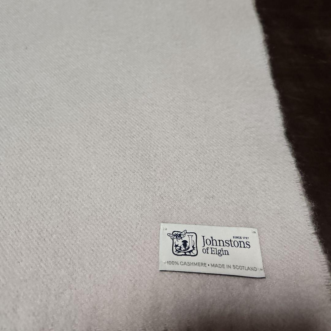 ポッポにゃん　　Johnstons　大判カシミヤストール