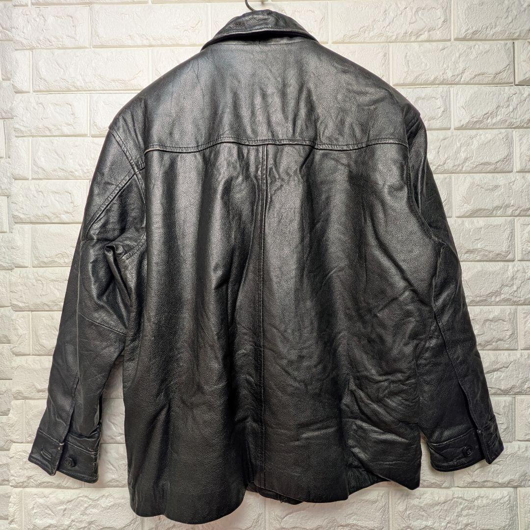さ*と様 90s OLD GAP ギャップ レザージャケット XL/TG ブラッ