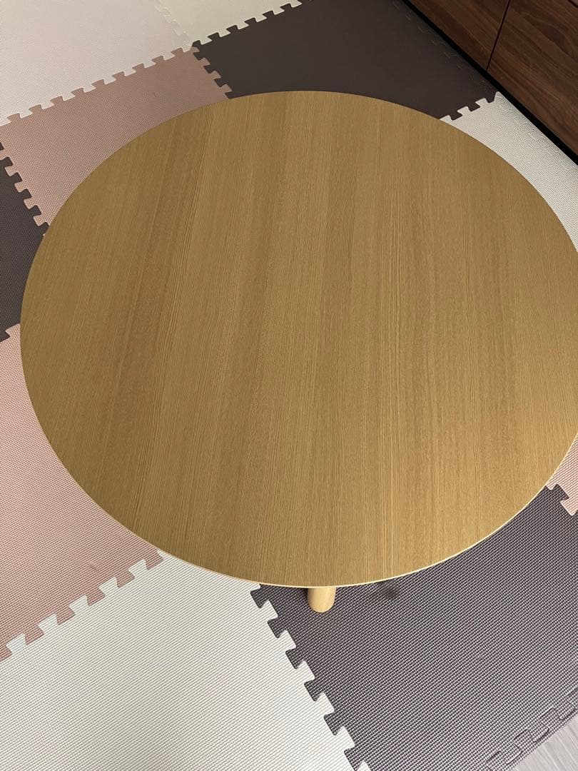 木製円形こたつテーブル（ヒーター付き）