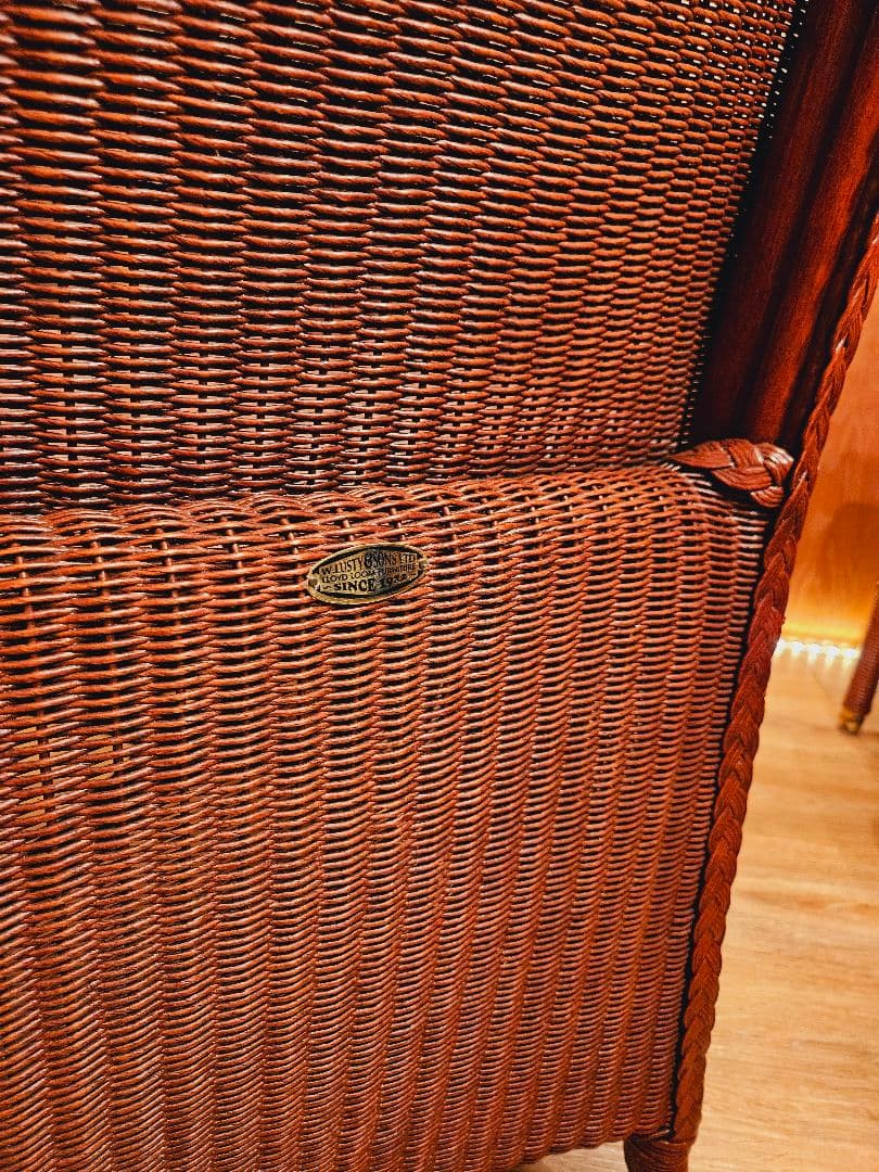 ロイドルーム LLOYD LOOM ハイバックチェア イギリスアンティーク １脚