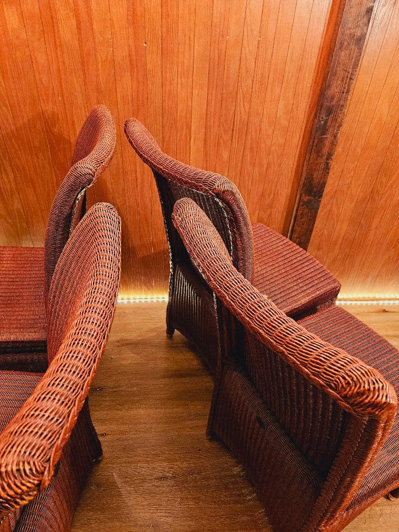 ロイドルーム LLOYD LOOM ハイバックチェア イギリスアンティーク １脚